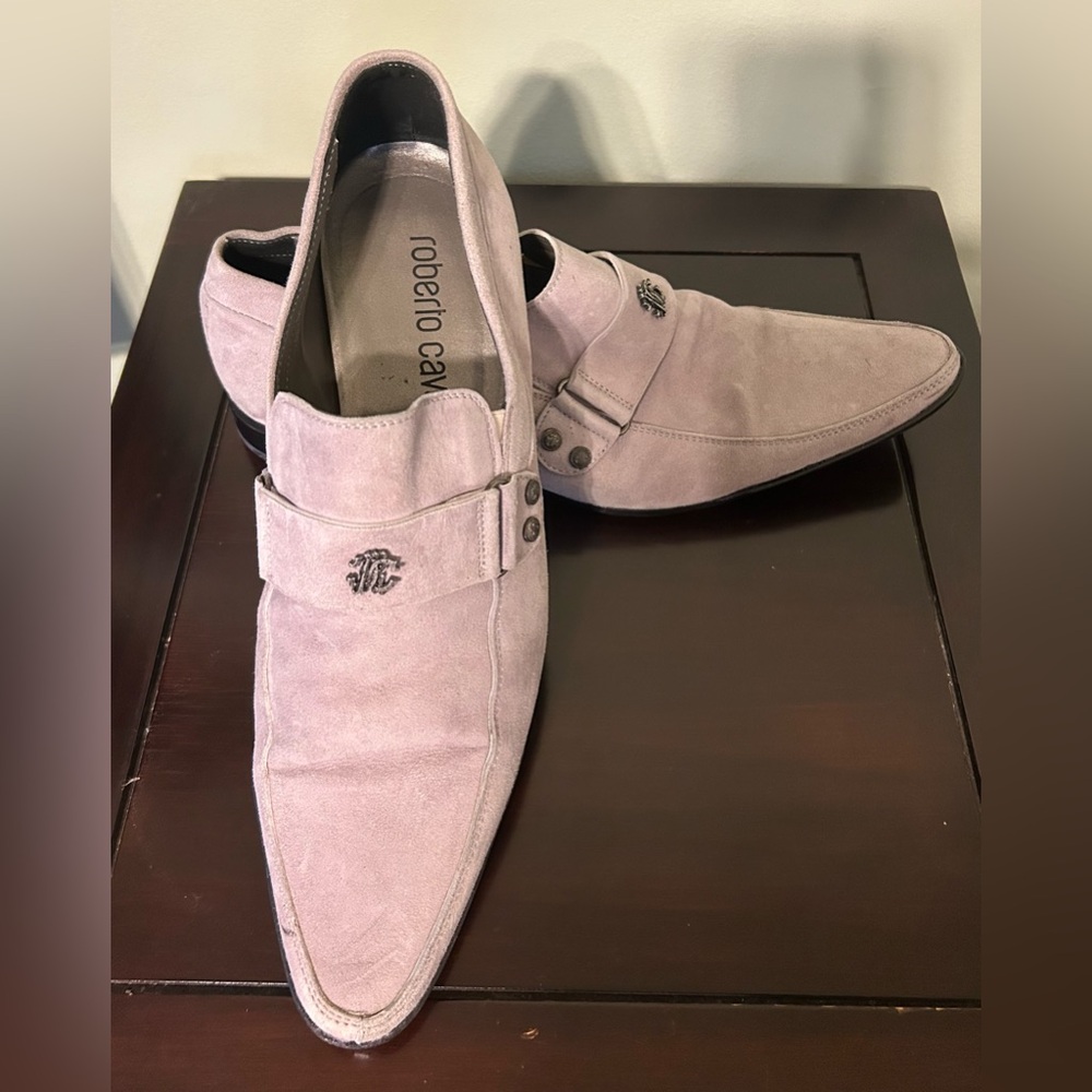 Roberto Cavalli Runway S/S 2006 Pink Lilac Suede Vintage Runway Shoe size 9 42